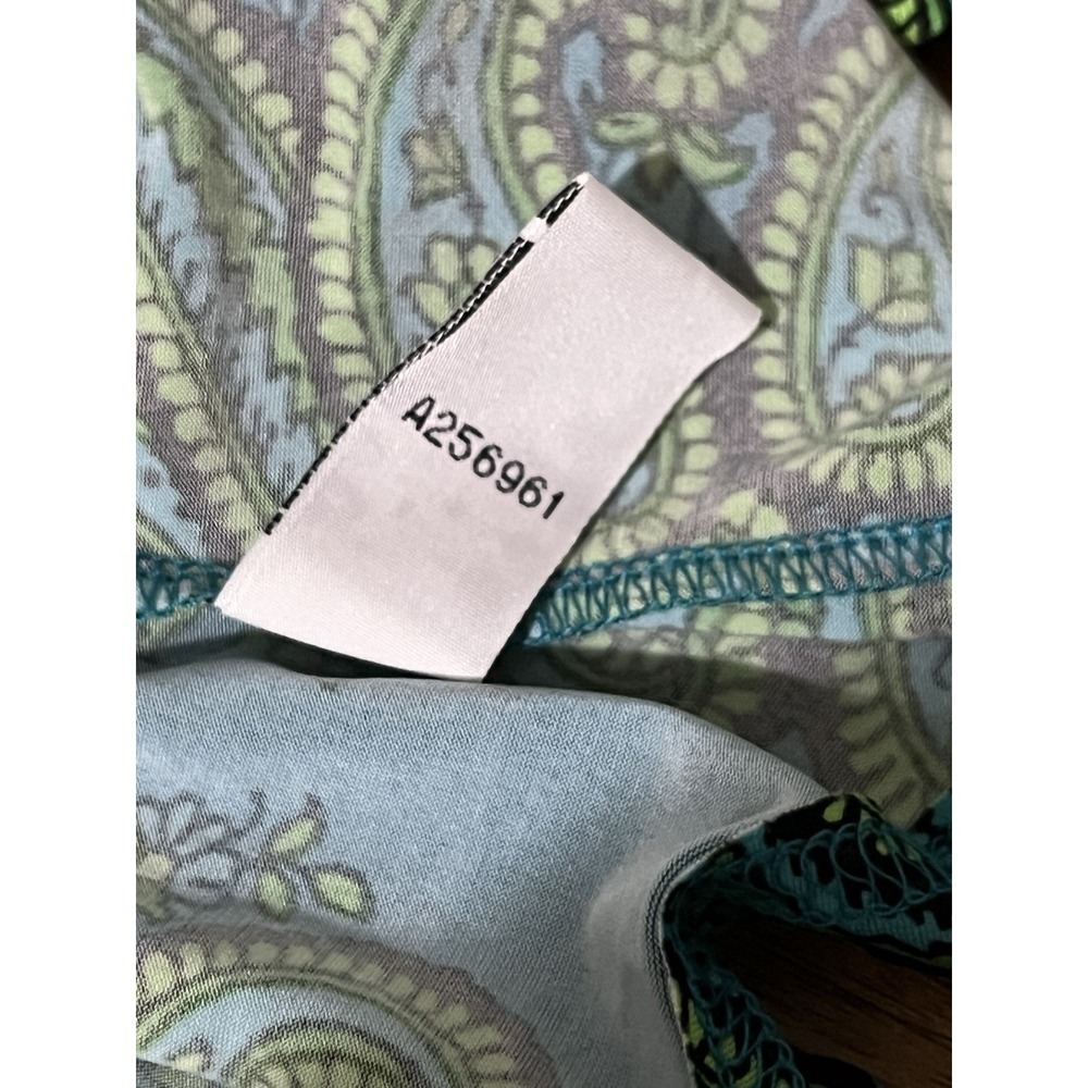 Bob Mackie Teal and Turquoise with green,Paisley design last photo best color! - Picture 5 of 12